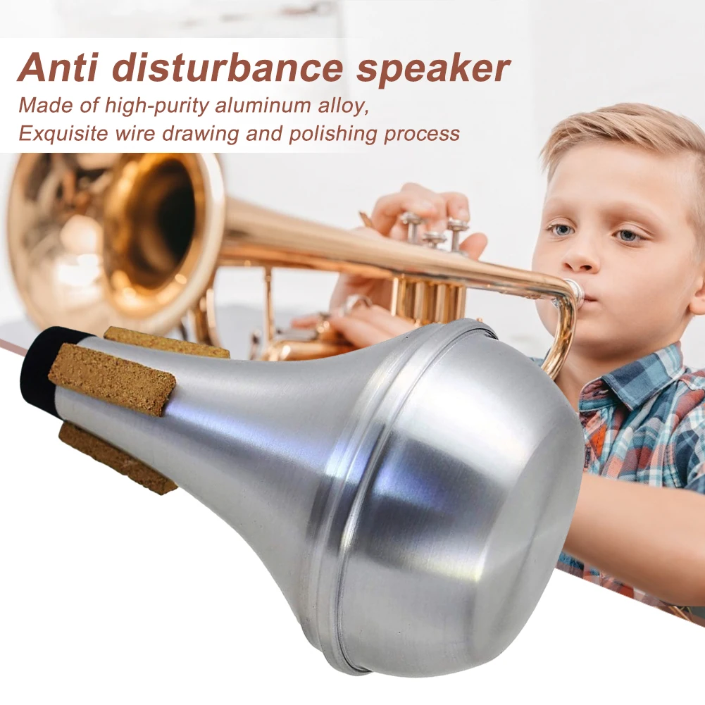 Trumpet Silencer with Cork Reduces Volume By 60-70Percent Lightweight Trumpet Mute for Stage Performance and Practice Purpose