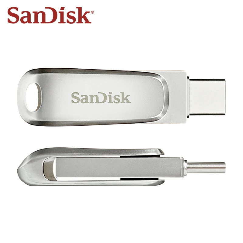Unidad Flash USB 3.2 Tipo-C SanDisk Ultra Dual Drive Luxe, Unidad de Memoria USB Metálica de 32 GB, 64 GB, 128 GB, 256 GB, 512 GB, 1 TB, Alta Velocidad