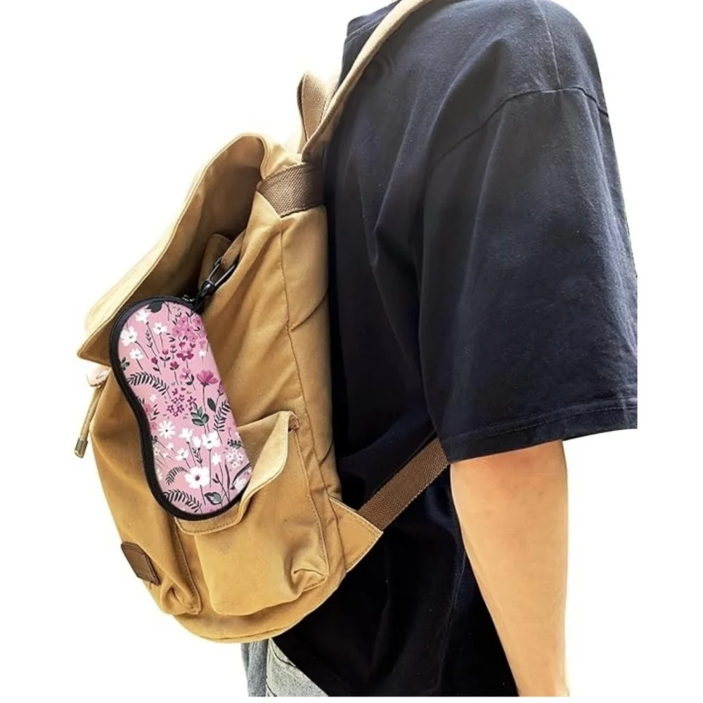 Portable Glasses Container High-Quality Sunglasses Case Floral Eyeglass Pouch Lightweight Waterproof Glasses Organizer