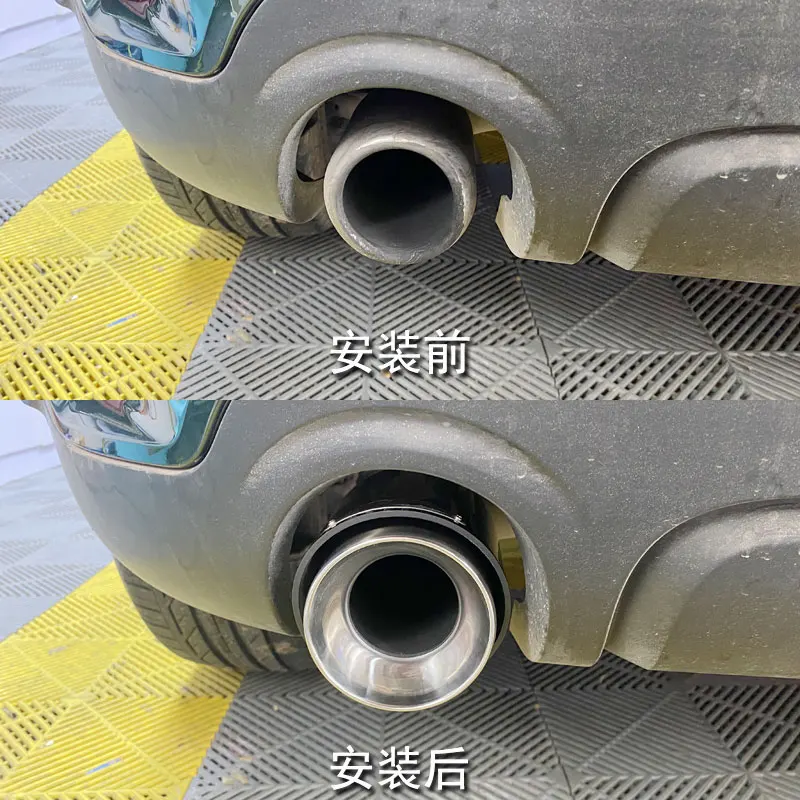 For BMW Mini Countryman F60 2017-2024 Non-destructive Exhaust Tip Tail Throat Pipe Cover Decorative Accessories Carbon Fiber Tip view 2