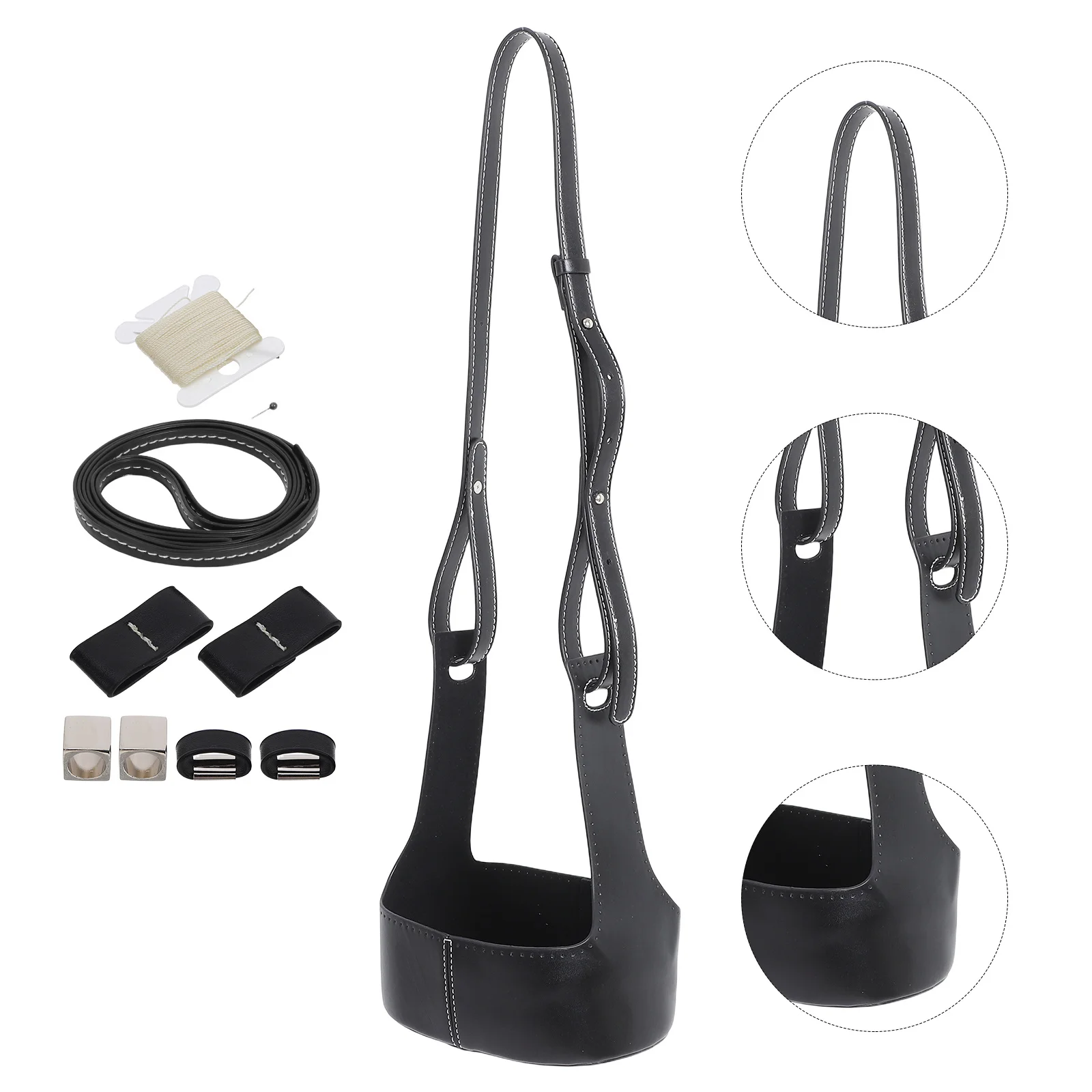 

1Set Handwoven Bucket Bag DIY Kit Drawstring Closure Small Crossbody Bag Summer Outings Travel Casual Use DIY Purse Making Kit