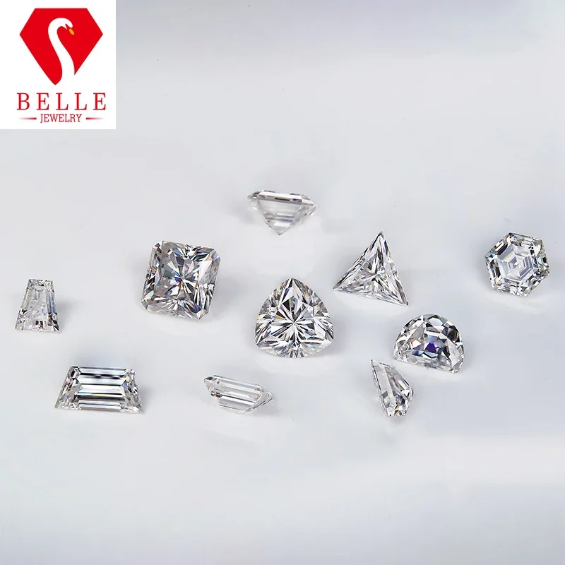 Moissanite Stones D White Hot Natural Multi shape D Moissanite Customized Gemstone 8Hearts&8Arrows VVS1 Diamond Jewelry Gemstone