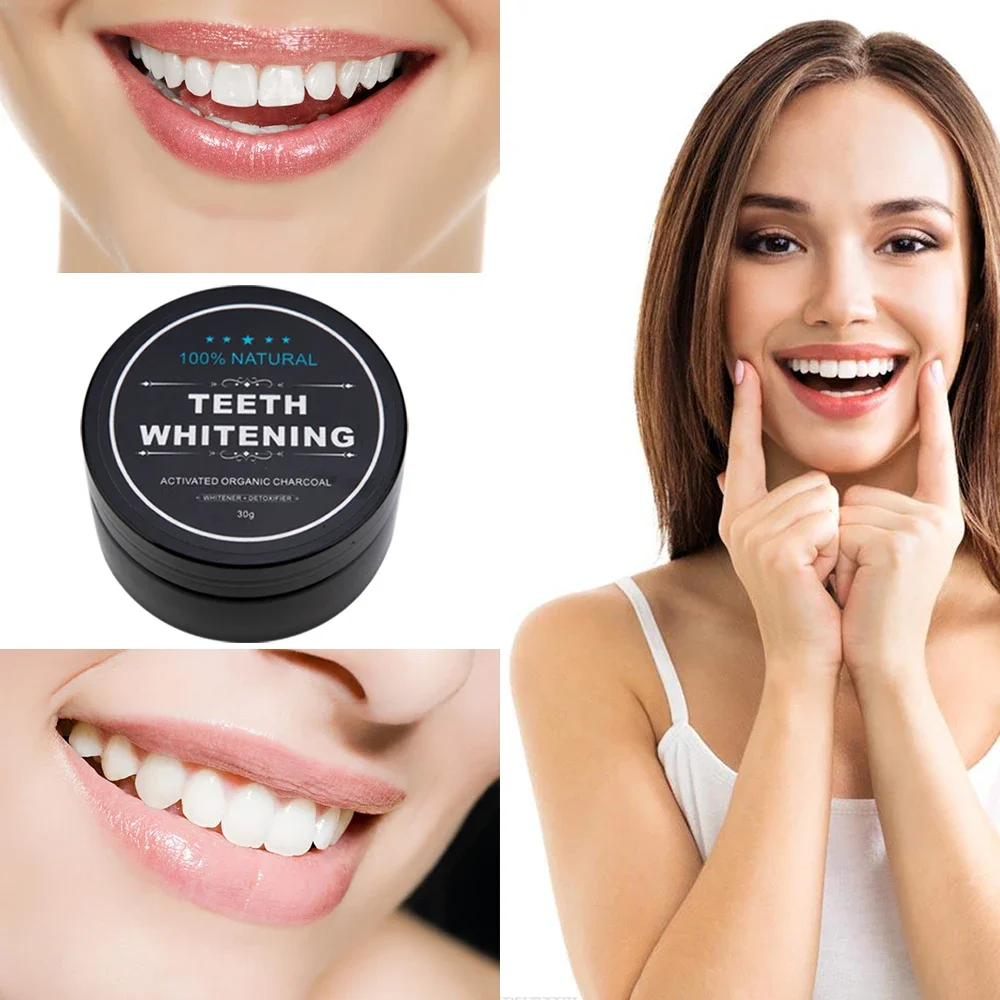 Set 30g Teeth Whitening Oral Care Charcoal Powder Natural Activated Charcoal Teeth Whitener Powder Oral Hygiene