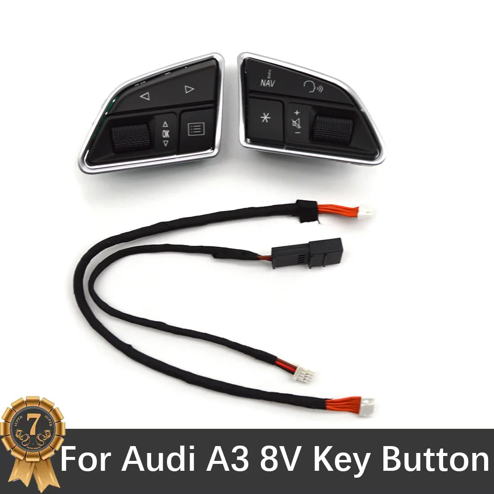 For Audi A3 8V A4 B8.5 Steering Wheel Key Button Supports Shifting PaddleFunction Assembly Accessories