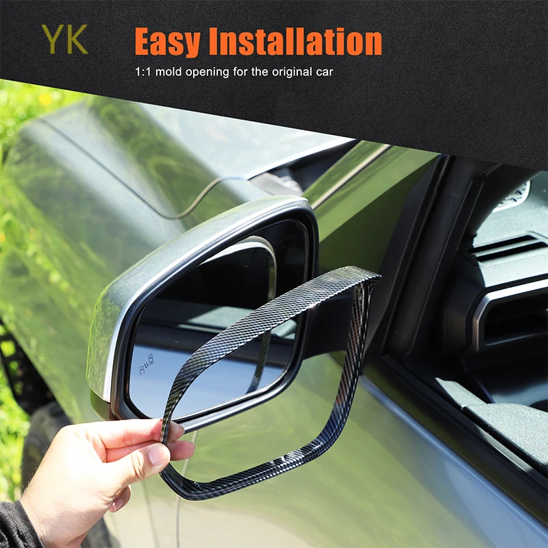 

Car Carbon Fiber Car Door Mirror Cover Rain Visor Trim Car Accessories For Toyota Tacoma Alphard Vellfire 2024-2025