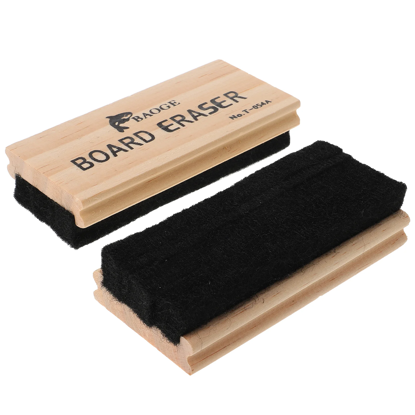 2 Pcs Blackboard Eraser Office Accessories Chalkboard Wool Felt Whiteboard Wood