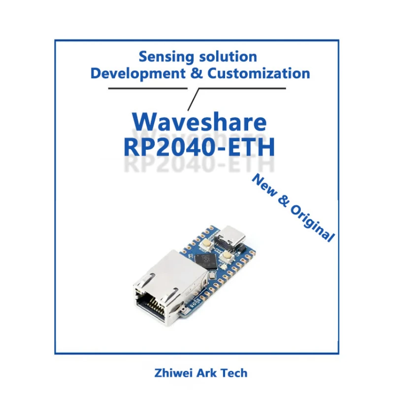 

5шт Waveshare RP2040-ETH | Двухъядерный Ethernet-модуль 133 МГц | CH9120 TCP/UDP | Поддержка MicroPython/Arduino