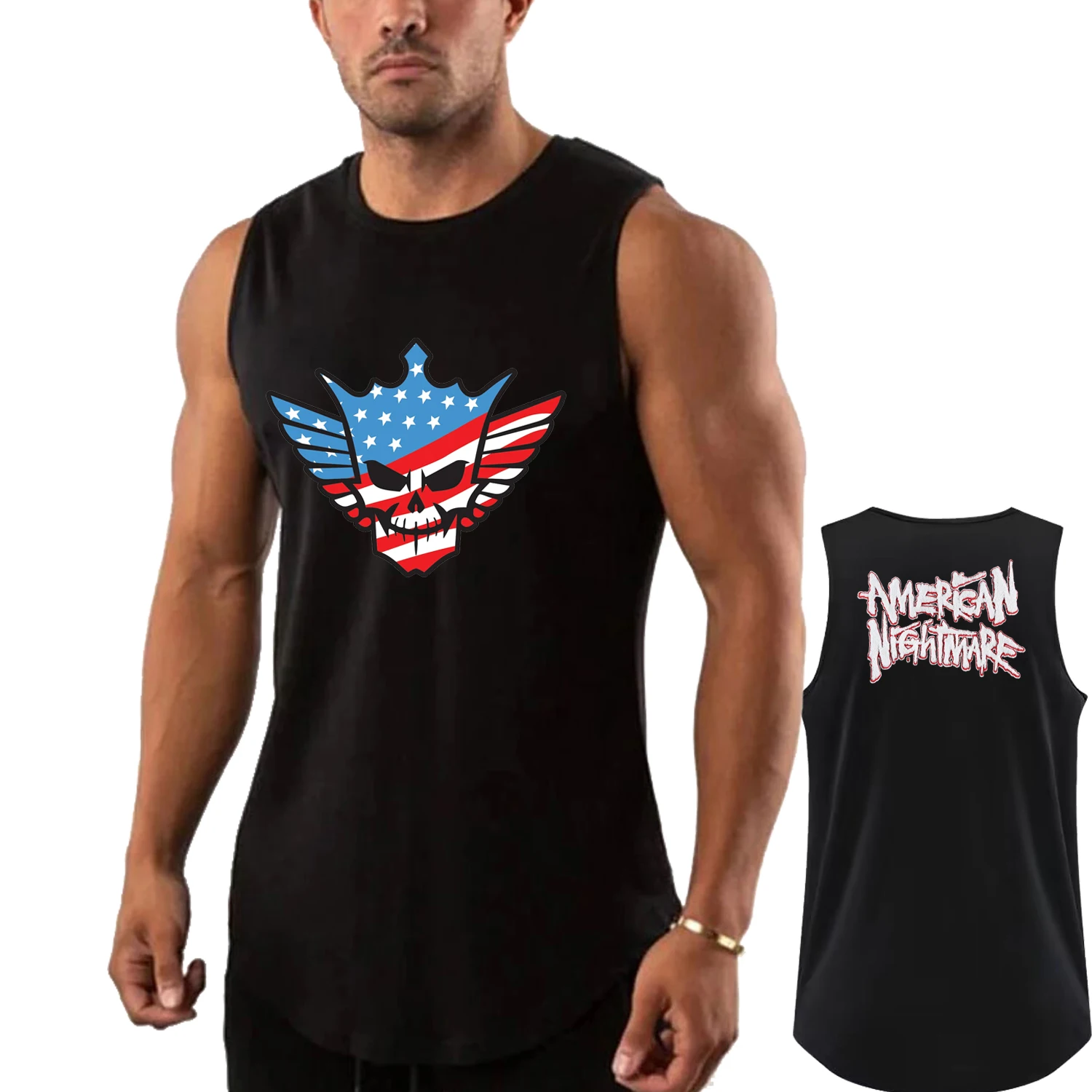 Men's Wrestling Fans 2025 Summer New Cody Rhodes Black Tank Top Street Casual Fashion Top