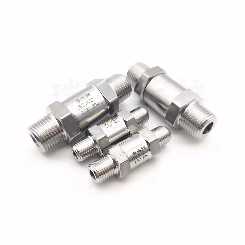 1/8 "1/4" 1/4 "bsp Stecker zu Stecker Einweg-Rückschlag ventil Rückschlag Inline 1/2 Edelstahl