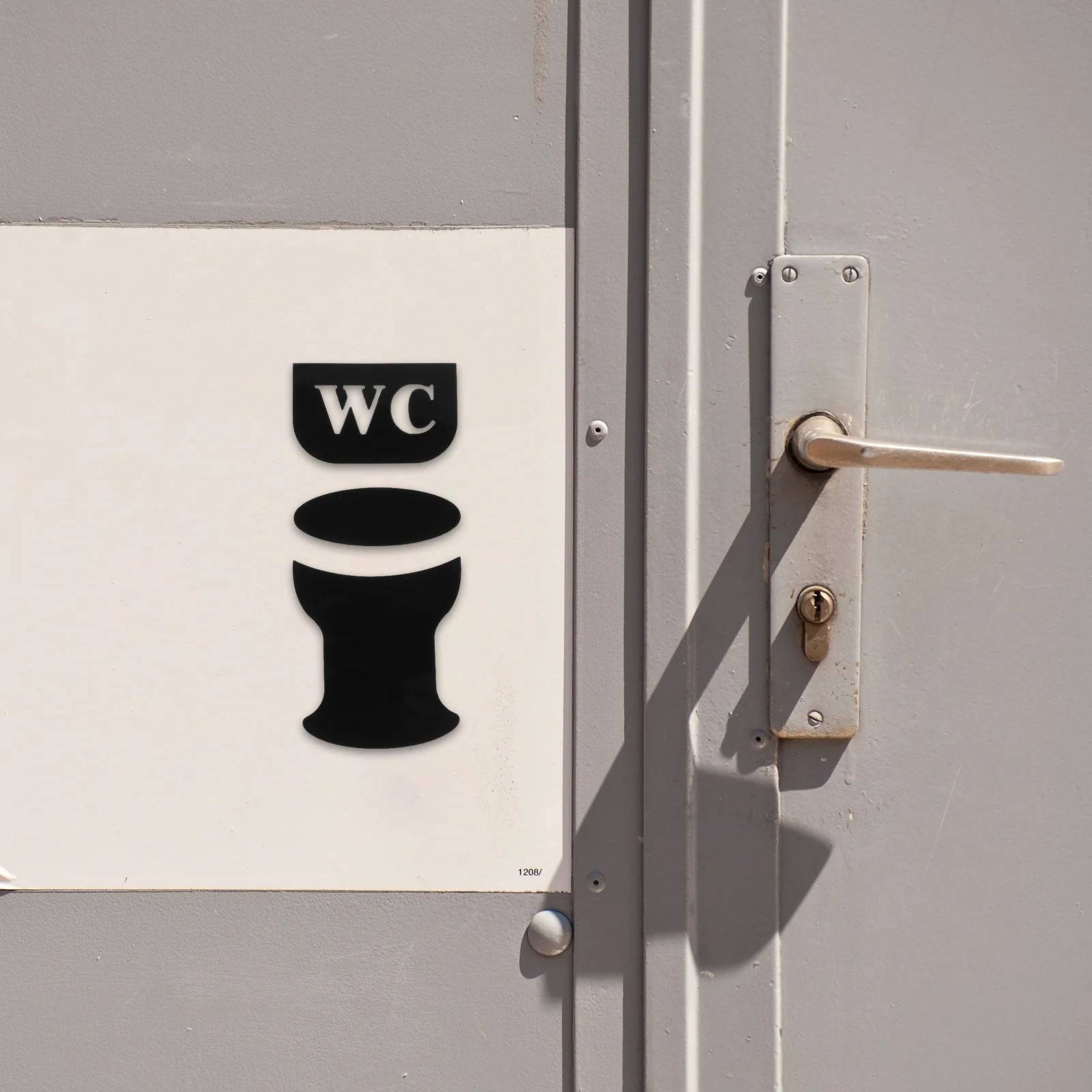 

6Pcs 3D Wall Decals Bathroom Signs Funny Modern Acrylic Restroom Labels Self Adhesive Toilet Door Stickers for Home Office