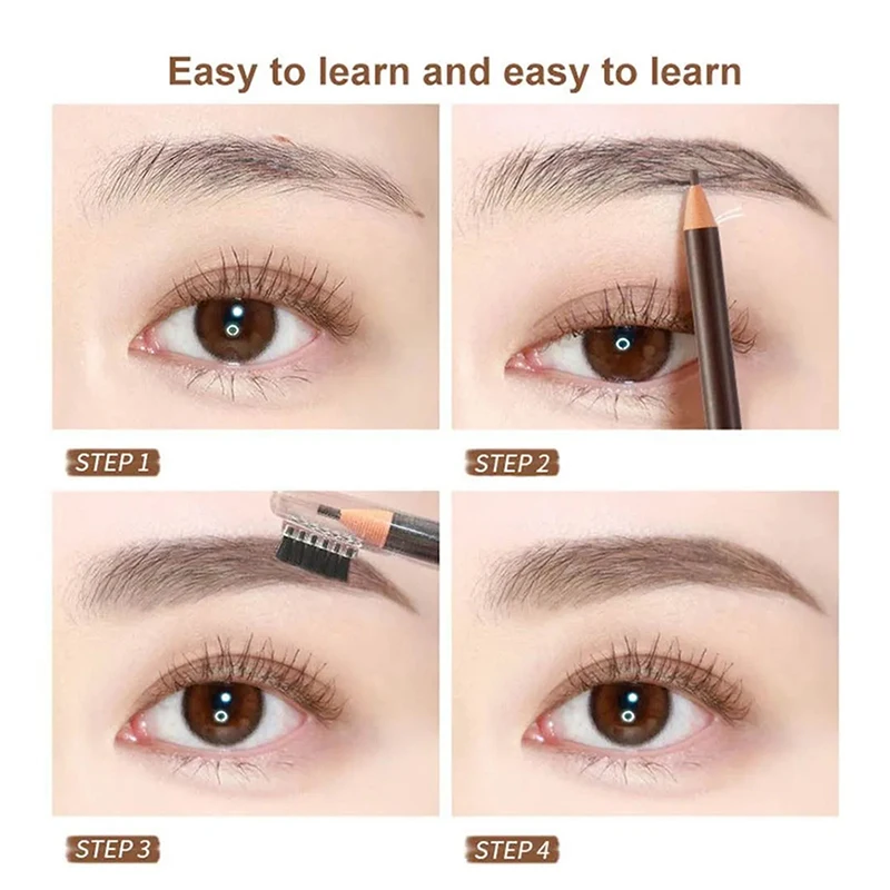 6Colors Eyebrow Pencil Fine Waterproof Capillary Long Lasting Easy To Use Natural Makeup Product Beginner Eye Brow Pen Cosmetics