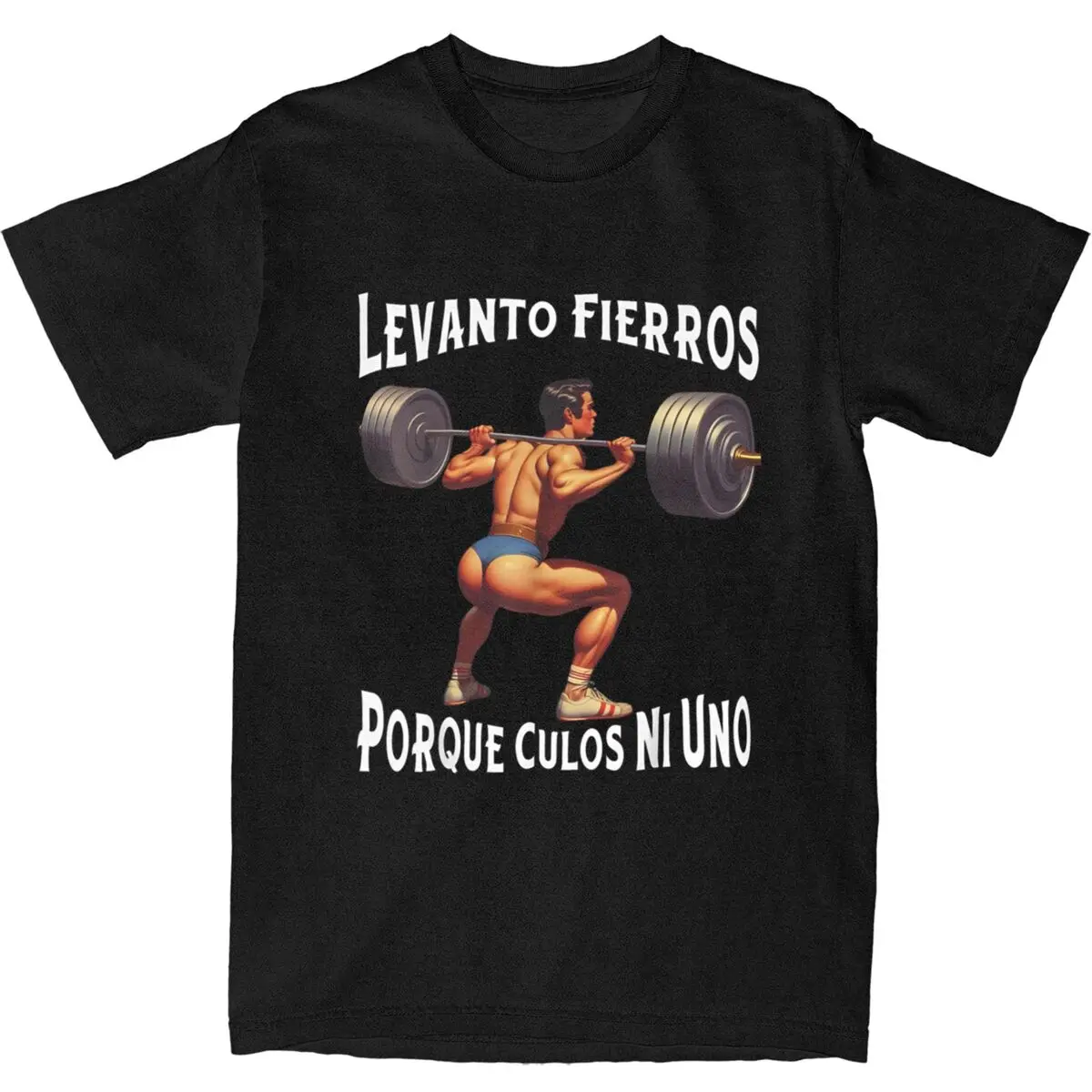 Levanto Fierros Porque T-Shirt Men's Fashion Skeleton Fitness Exercise Tee Tops Calacas Chidas Gym Husband Daddy Novelty Gifts