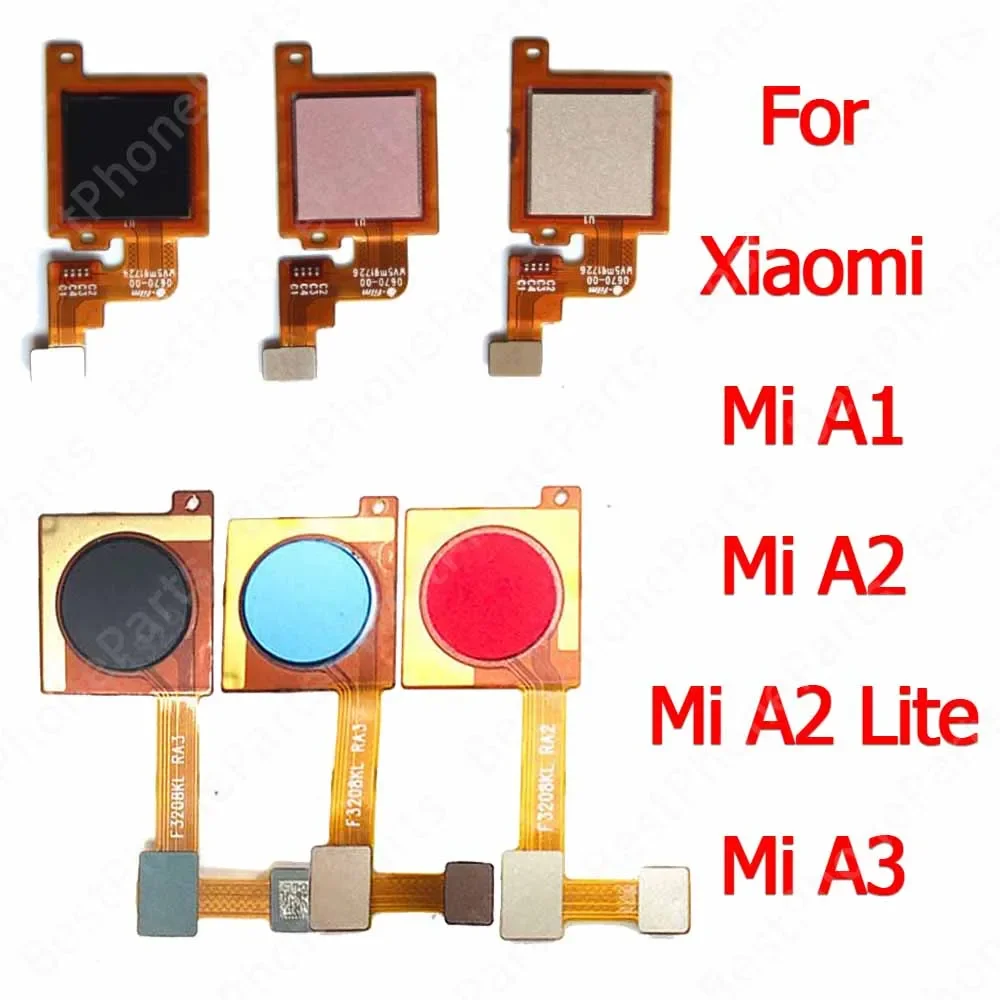 

New Touch Menu Fingerprint Sensor Flex Cable For Xiaomi Mi A2 Lite 6X A1 5X A3 CC9e Finger Print Scanner Replacement