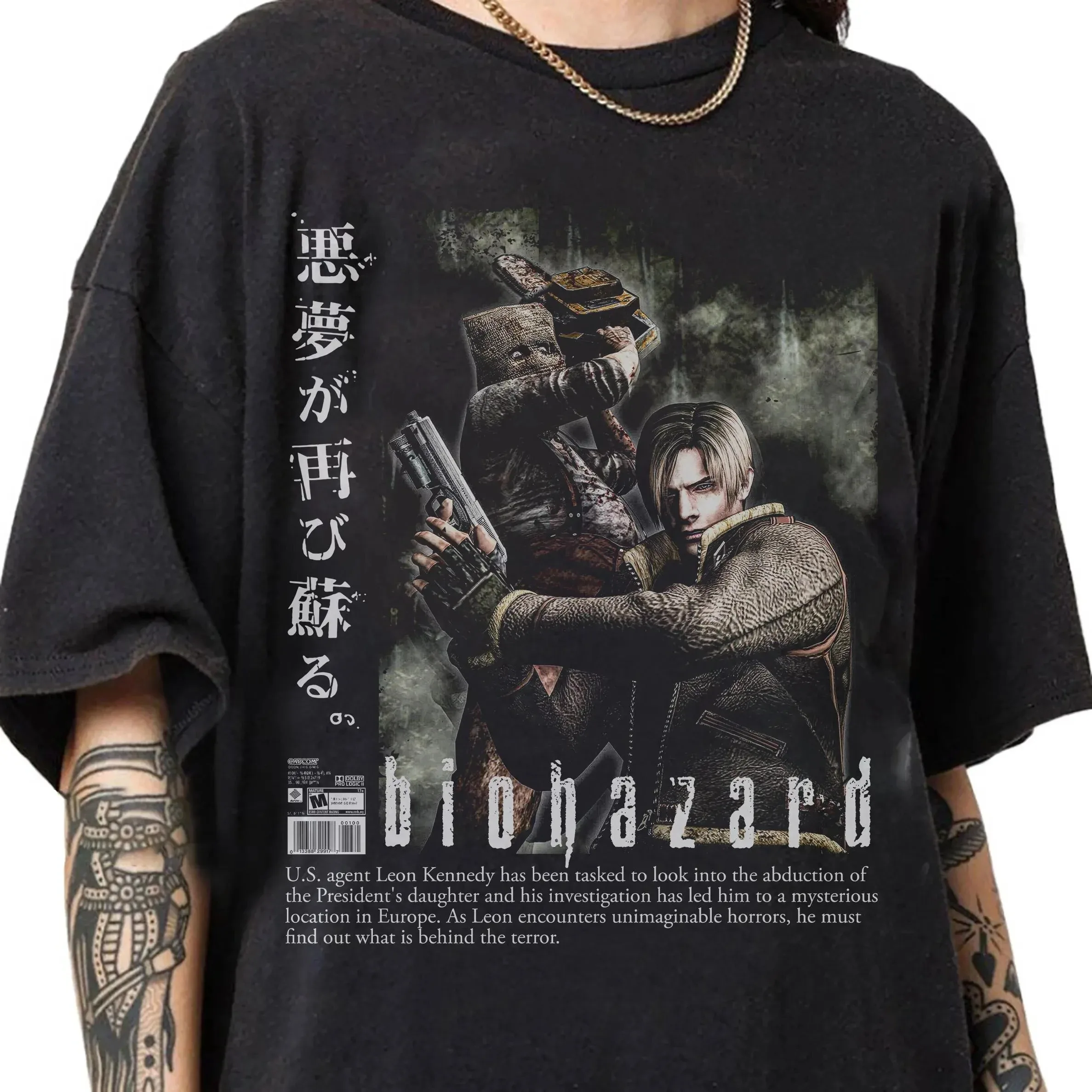 Vintage Fashion Trends 2026 - เสื้อยืดแขนสั้นลำลองผู้ชาย ลายกราฟิกโปสเตอร์สยองขวัญโกธิค แนววินเทจ ดาร์ก พิมพ์ลายฟิกเกอร์แอคชั่น เทรนด์ปี