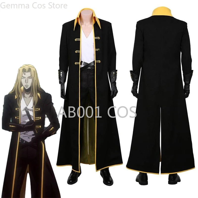 

Castlevania Alucard Sypha Cosplay Costume Trench Coat Top Trousers Man Uniform Role Play Game Suit Halloween Party Clothing