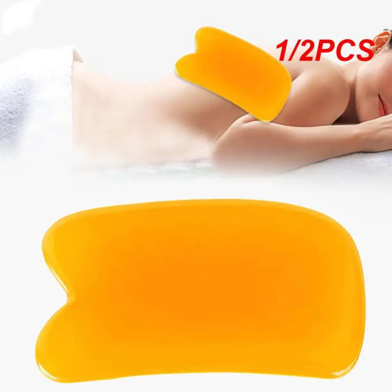 1/2PCS Resin Scraping Board Facial Massager Neck Back Body Scraping Piece Face SPA Beauty Tool Massage Scrape Board Skin Care