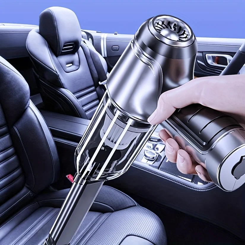

High power car mounted wireless vacuum cleaner, multifunctional, powerful blowing and suction, small handheld vacuum pump