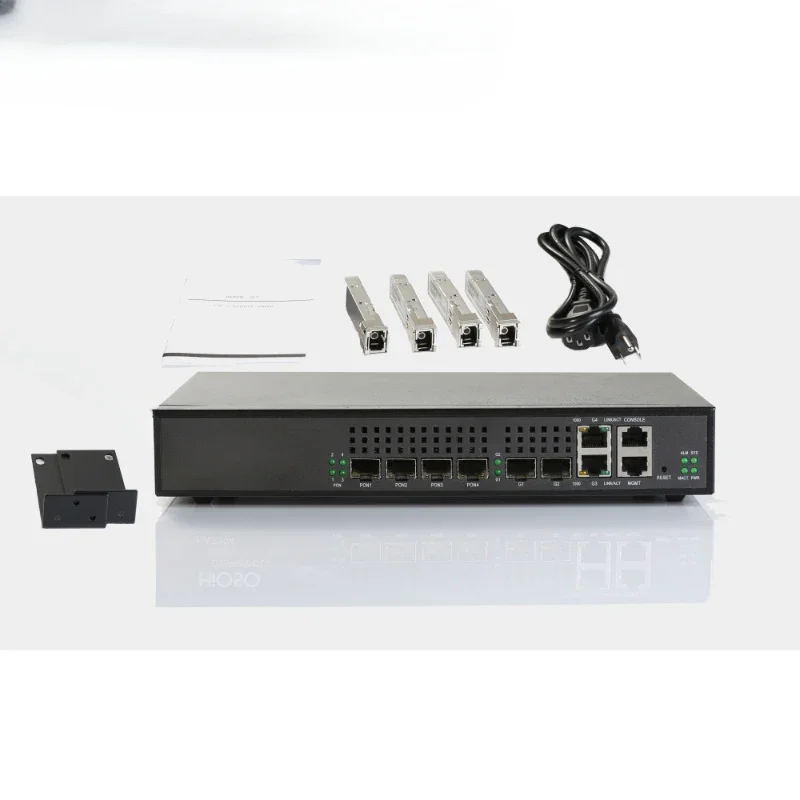 Mini epon olt 4 ports best price fiber optic mini Gepon Epon Olt without 4 SFP px+++ 7db modules