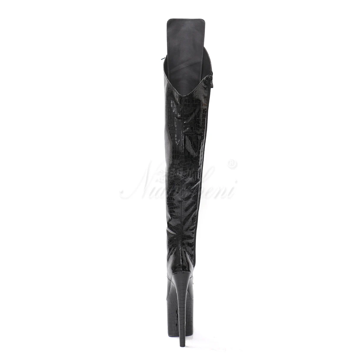 8Inch Fashion Stripper Pole Dance Shoes Nightclub 20cm Round Toe Platform Sexy Fetish Over The Knee Boots Queen Exotic Dancer