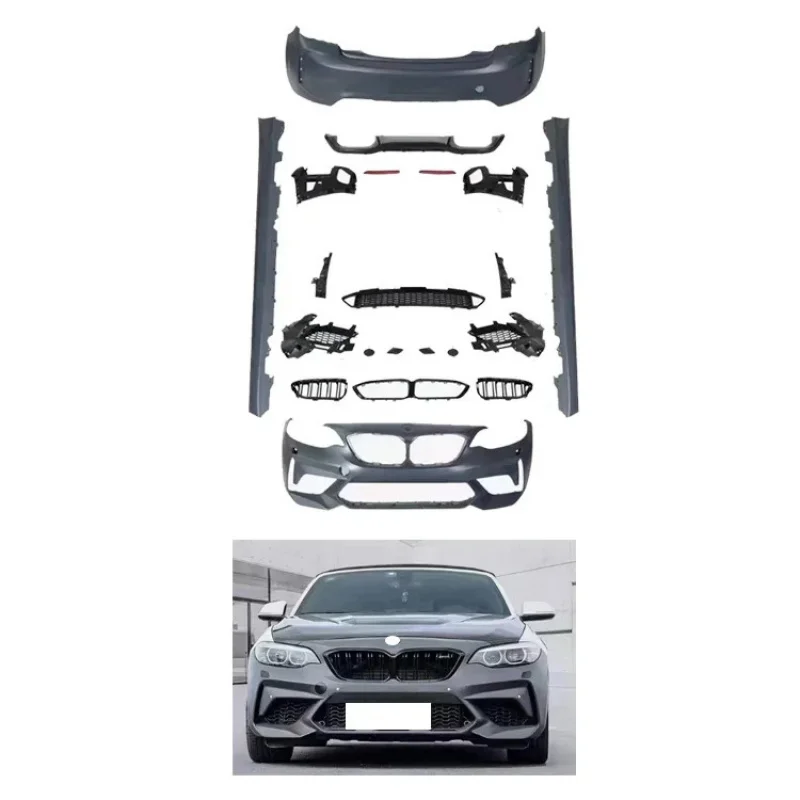 

Car Auto Part Plastic PP Front Bumper Sp Lip Rear Diffuser Body kit Side Skirts Spoiler For F22 M2C Style 2014-2019