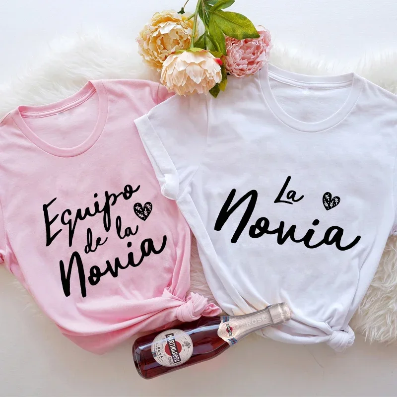 

Team Bride Spanish Girls Single Farewell Bachelorette Shirt Hen Party Tees Future Bride Squad Tshirt Bridal Wedding Tops