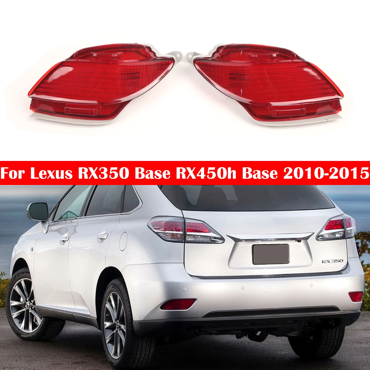 

US Version LH/ RH Rear Fog light Rear Reflector Bumper Light 814900E010 For Lexus RX350 RX450h Base F Sport Sportdesign 10–15