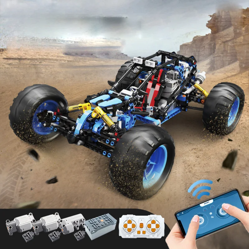 HS 2.4Ghz App Control Blocks Kit Assembly DIY STEM Educational Science Programmable Toy Car With