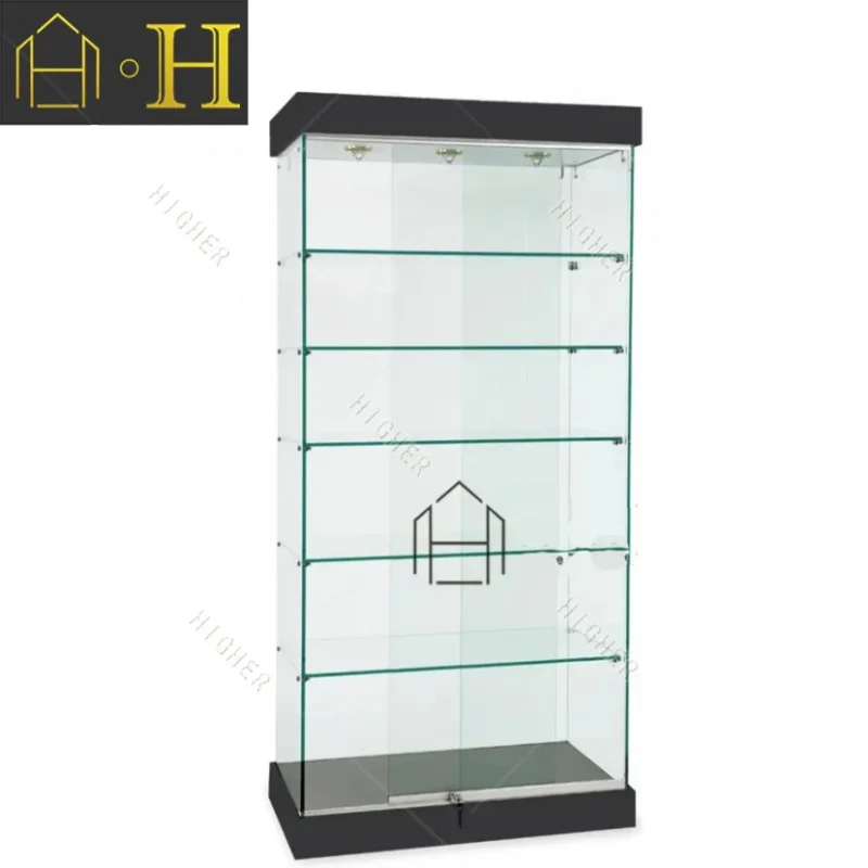 

custom.Modern Glass Display showcase Counter Top Display Glass Glass Display Table with Led Light and Lock