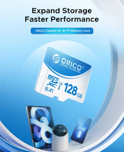 Imagen 2 del producto Tarjeta Micro SD ORICO Tarjeta de memoria TF 16GB 32GB 64GB 128GB A1 U3 Class10 V10 para cámara/Drone/Dash Cam