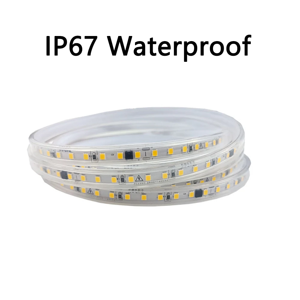 High Brightness 220V 2835 Led Strip Light 120LED/M 5M 10M 20M Waterproof  Natural White Warm White For Decoration Room Living