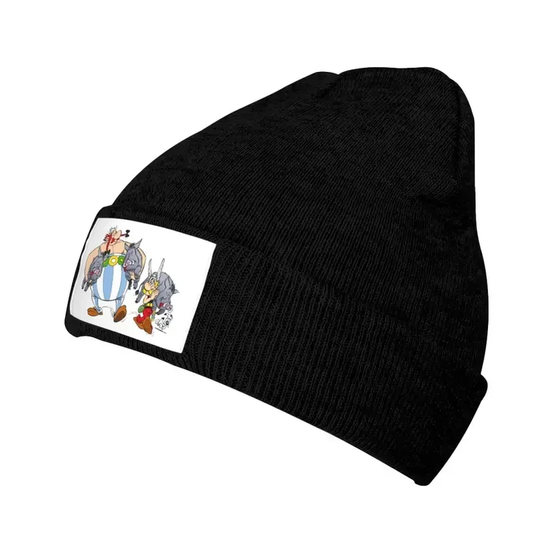 Asterix Obelix Knit Hat Cap Knitted Beanie Hat Beanies Cap Unisex Hipster