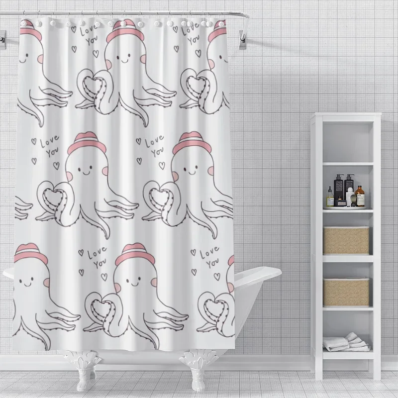 Home decoration shower curtains for bathroom waterproof curtain fabric Modern Nordic style Living Roomcute animal cartoon dogs