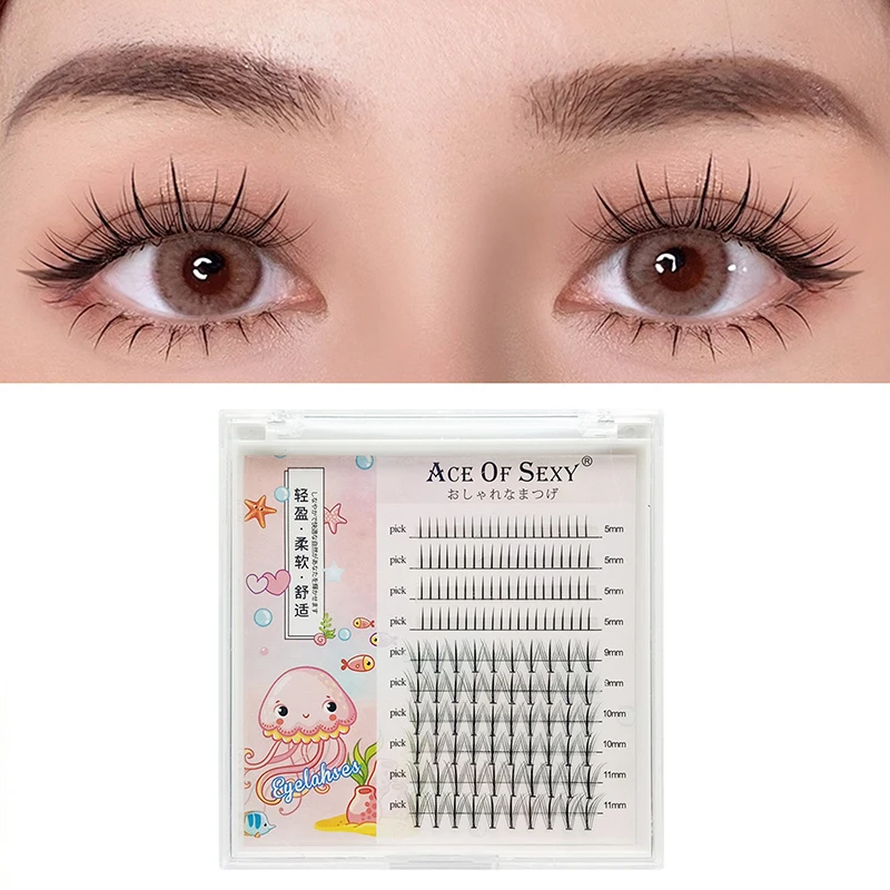 Estensione ciglia inferiori naturali Ciglia inferiori lunghe da 5-11 mm Forniture per ciglia individuali sottili per donne e ragazze Forniture cosmetiche