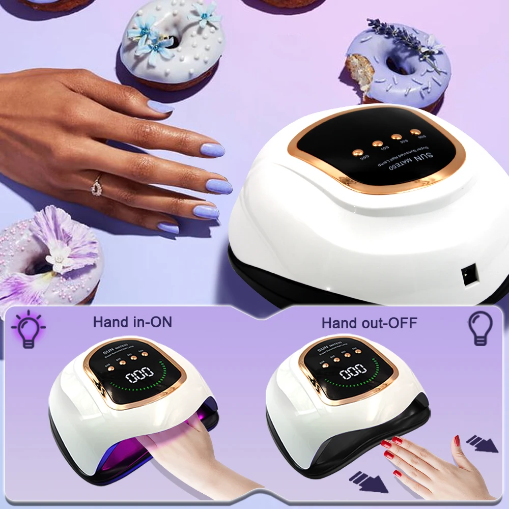 Powerful UV LED Nail Lamp for Nails Curing All Gel Polish with Large Screen Professional Nail Equipment Manicure Drying Lamps