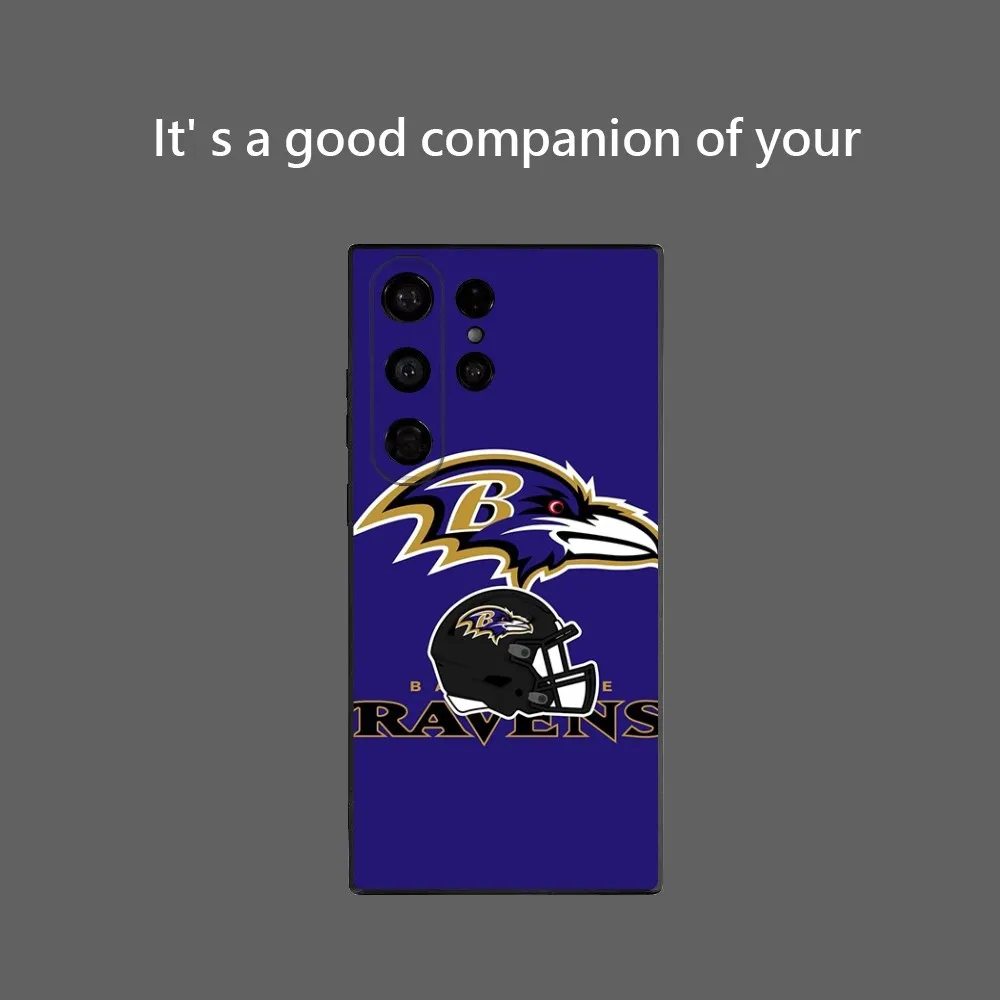 B-Baltimore R-Ravens-S Phone Case for Samsung Galaxy S25 Ultra S22 S23 S24 Ultra S21 S20 5G Protective Soft Silicone TPU Funda