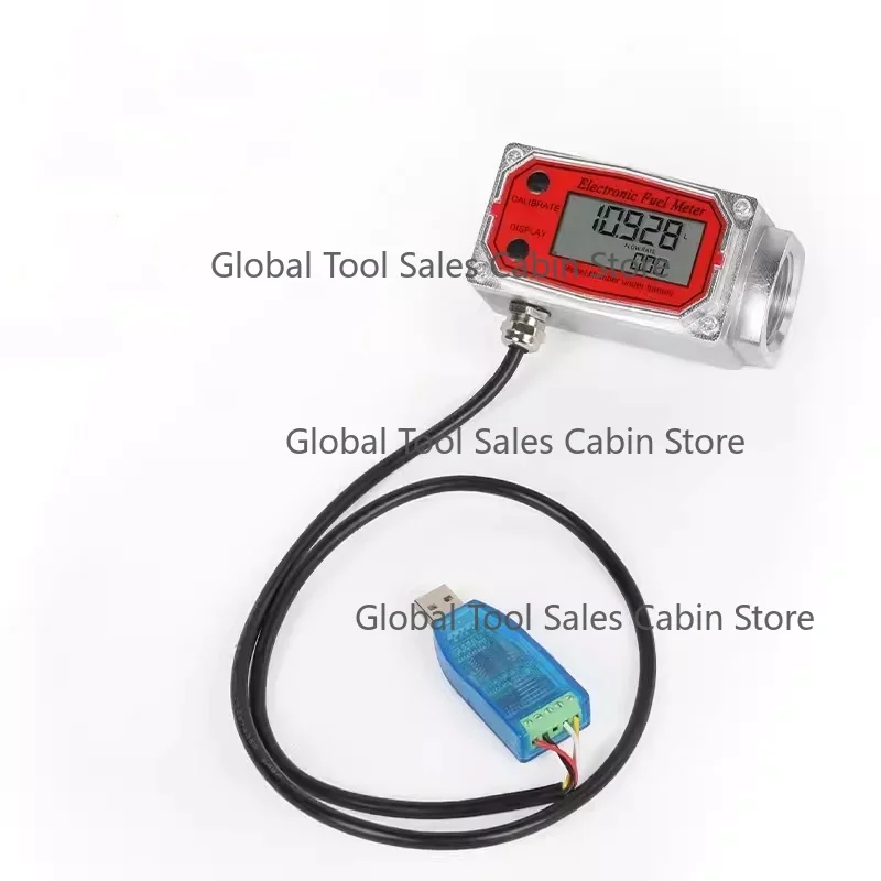 3/4 Inch LCD Digital Flow Meter Anti-Interference Electronic Turbine Flow Meter for Water Liquid  485 Serial Port OEM