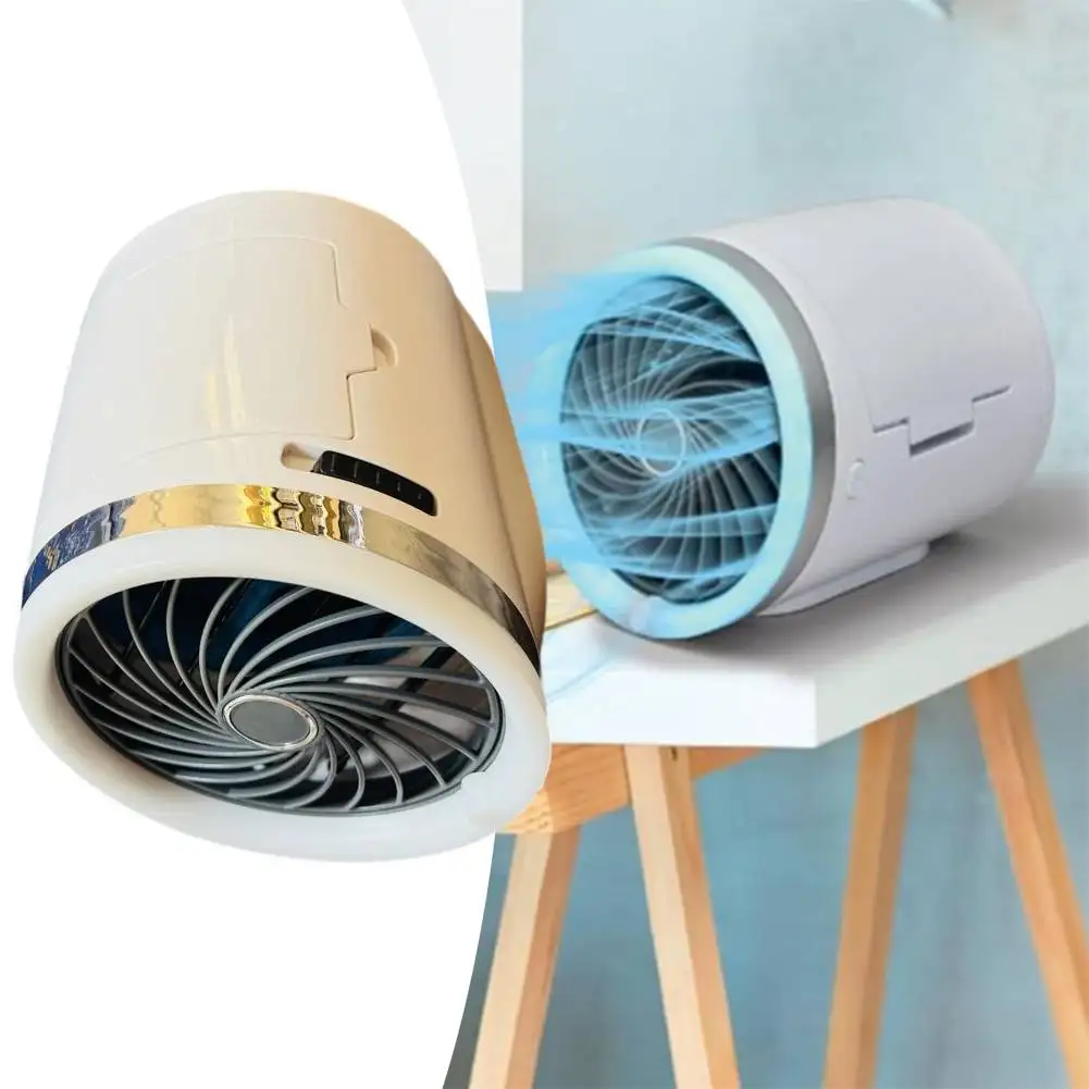 Personal Cooling Fan with Portable Design 3 Speed Air Circulation Fan with Reusable Ice Packs and LED Lighting for Rooms