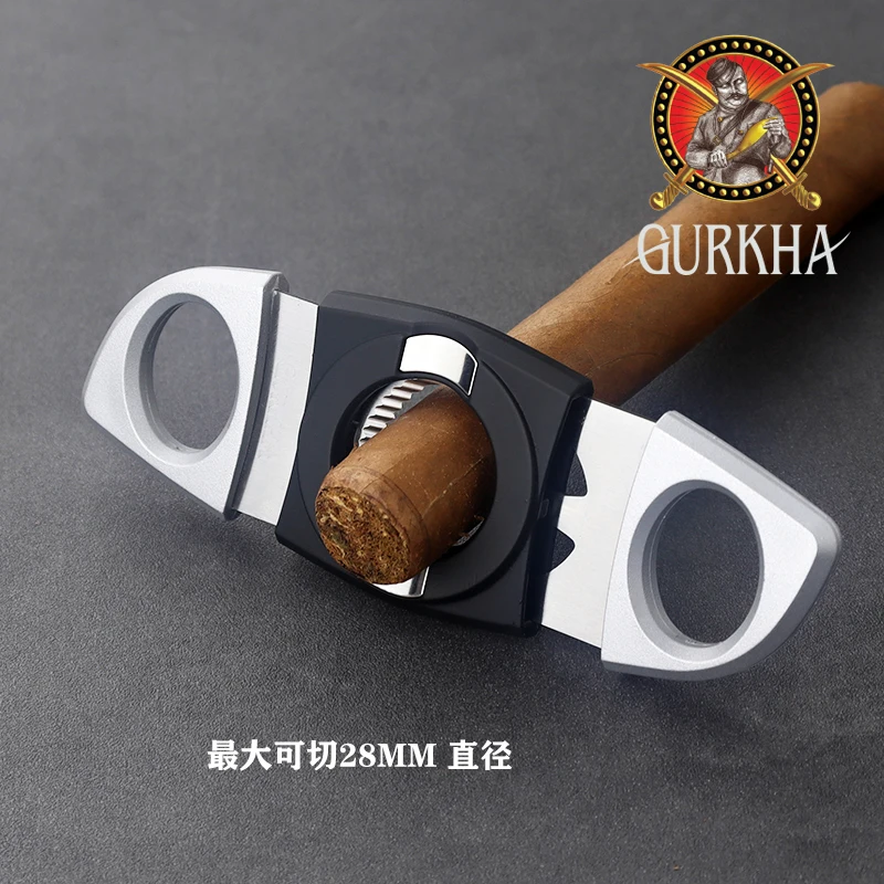 Classic Cut-out Serrated Knife Cigar Cut 28MM Large Caliber Cigar Cut Sharp Carry The Cigar Holder Cigar Accessories