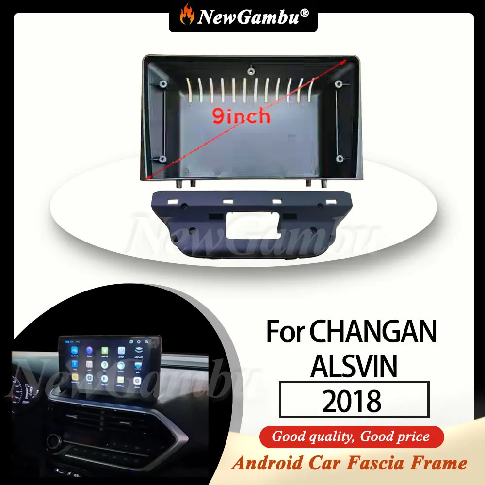 

NewGambu 9-дюймовая радиоприемная панель подходит для CHANGAN ALSVIN 2018, лицевая рамка без кабеля, обшивка панели аудио