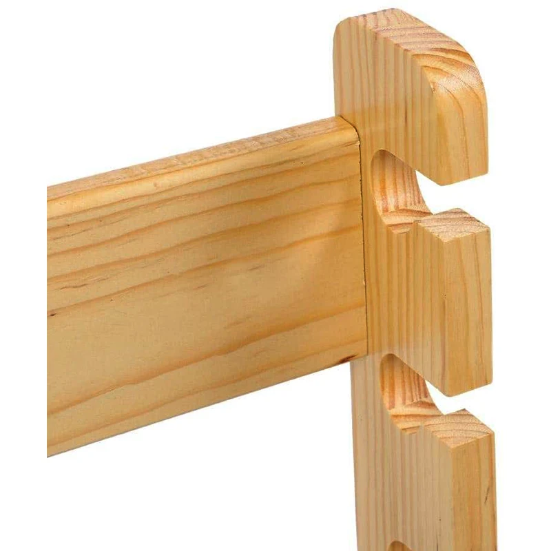 6 صنارة صيد السمك تثبيت سهلة التركيب، رفوف حائط خشبية لقضيب الصيد