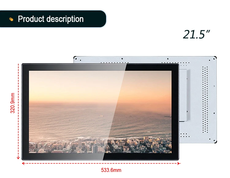 Large Industrial Tablet 21.5 inch embedded touch screen tablet pc industrial for HMI