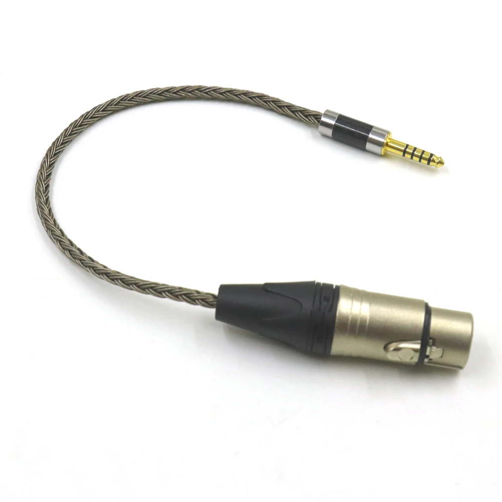 16 Core 4.4mm bilanciato maschio a 4 pin XLR bilanciato femmina adattatore Audio per cuffie da 4.4mm a connettore per cavo bilanciato XLR