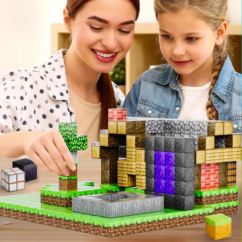 Blocs magnétiques à monter soi-même pour enfants, ensemble monde magnétique pour garçons et filles, jouets sensoriels pour tout-petits, cadeaux, jeu de jouets de Construction