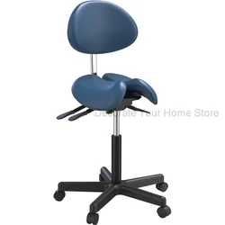 Adjustment Saddle Barber Chair Ergonomic Hairdresser Master Lifting Rotating Makeup Chair on Wheels Silla Salon Furniture AA