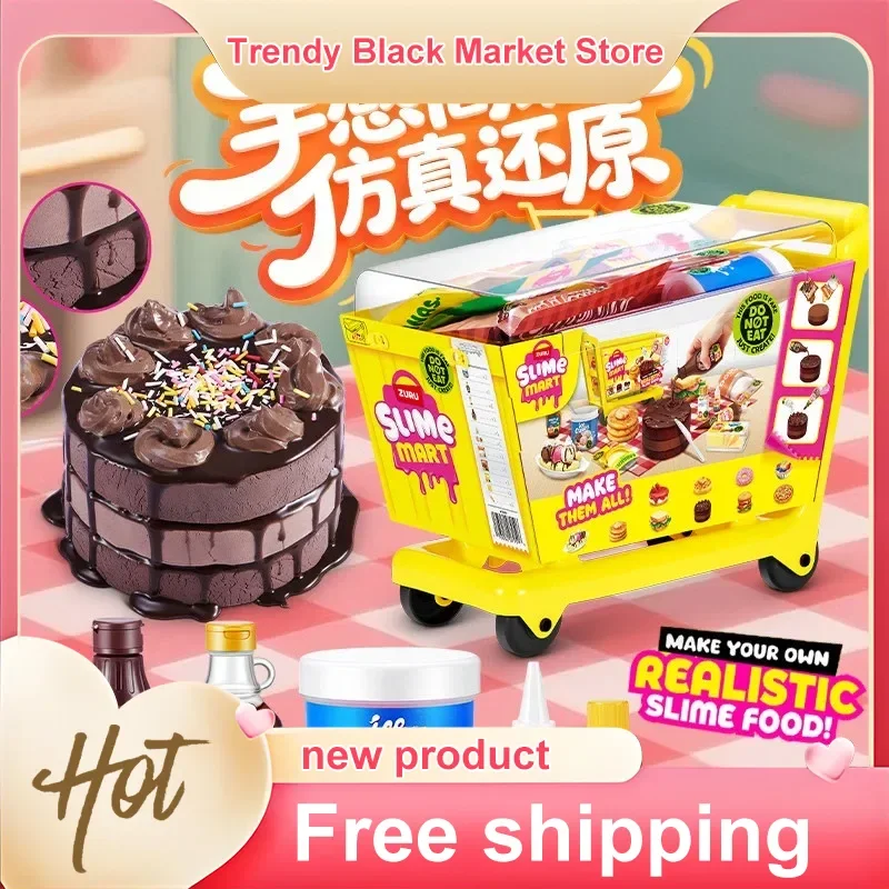 Zuru Mini Slime Mart Carrito de Compras Caja Sorpresa Kit de Slime Comestible DIY Hecho a Mano Juguete Creativo de Regalo para Niños