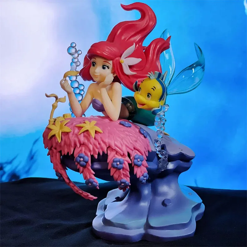 Disney La Sirenita princesa Ariel figuras de acción de juguete Ariel con Nemo figuras de Anime juguetes decoración modelo regalos para niños