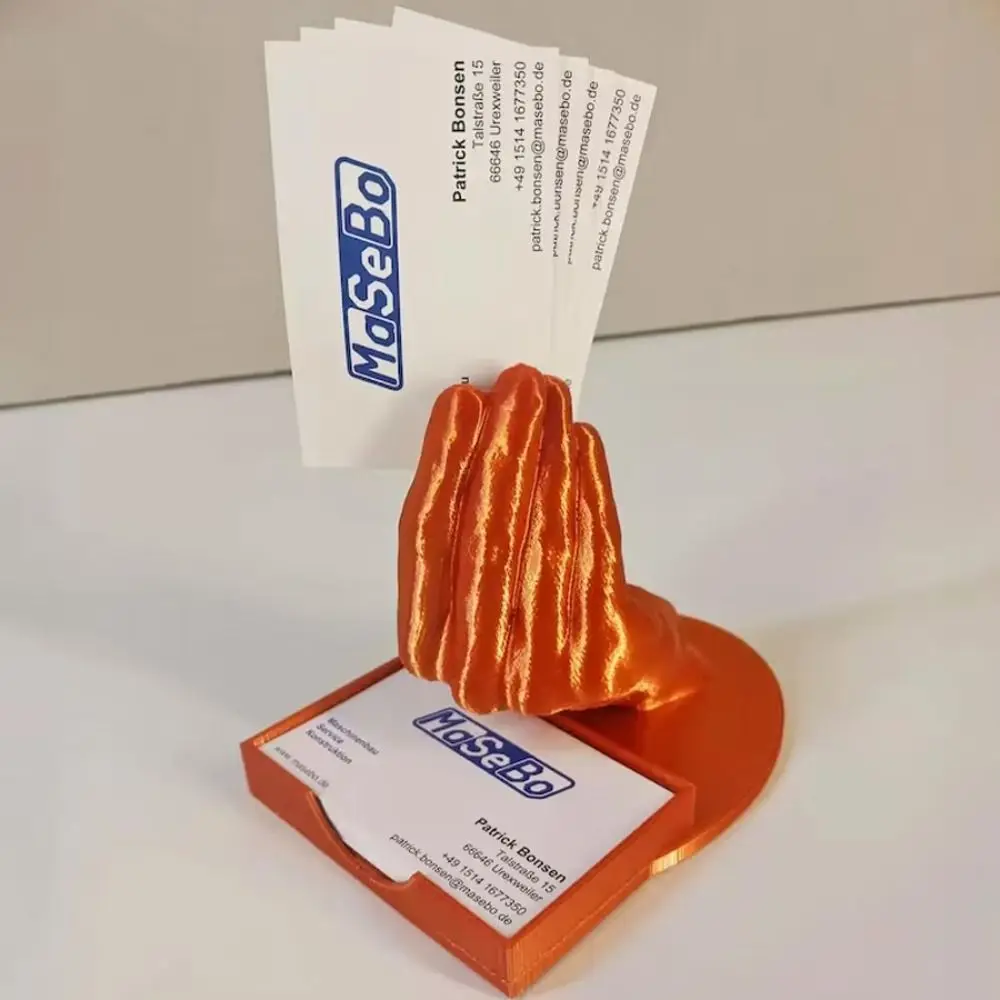 الإبداعية PLA البلاستيك حامل بطاقة الأعمال مكتب ديكور للطاولات فريد معرف اسم المنظم على شكل اليد مكتب عرض بطاقة العمل #5