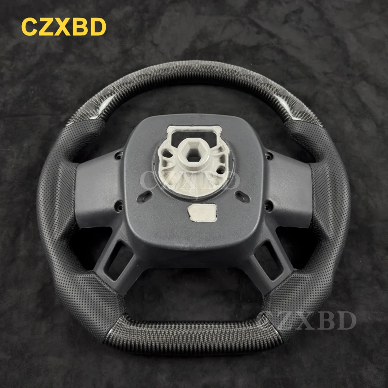 Fit For LAND ROVER Defender Real Carbon Fiber Steering Wheel High Quality Leather Sport Wheel Customized