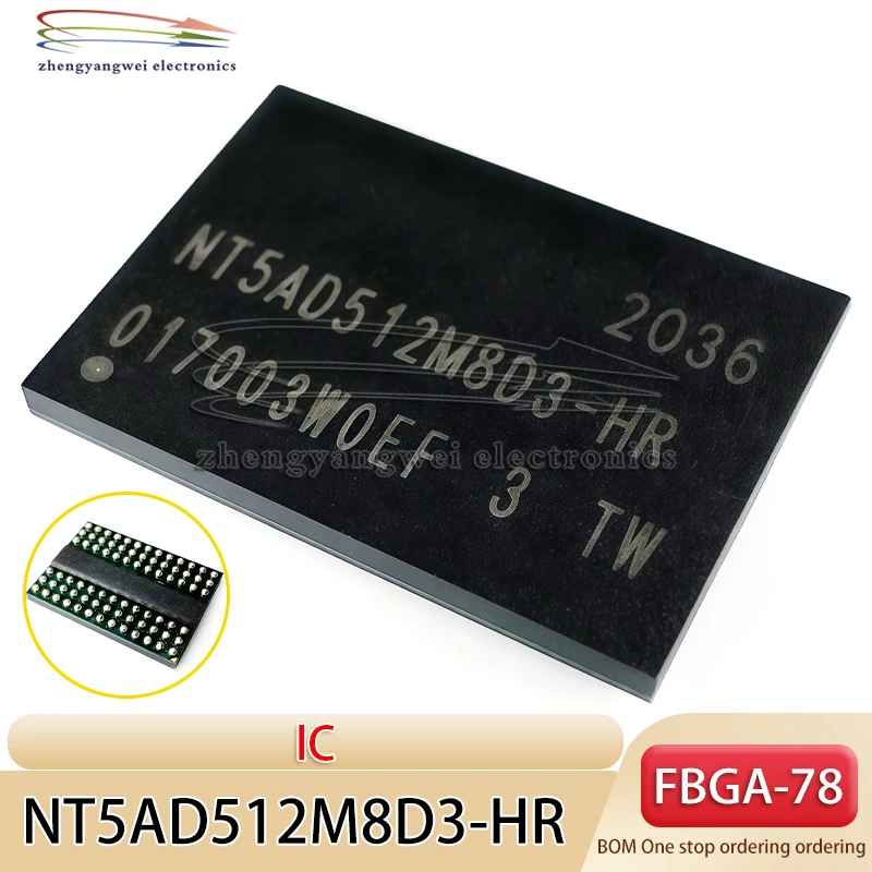 2PCS NT5AD512M8D3-HR FBGA-78 NT5AD512M8D3 Cache Lagerung Chip
