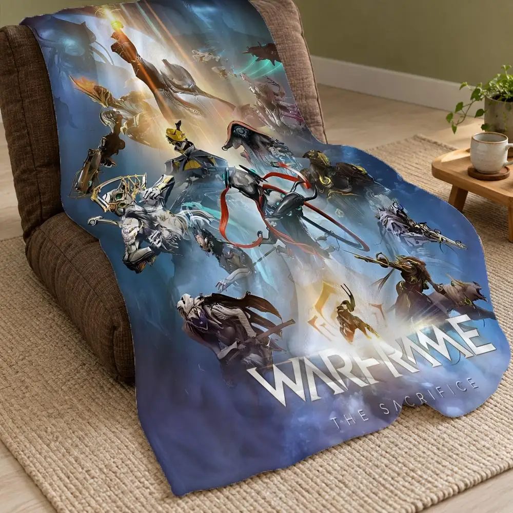 Popular Games Warframe Throw Double Sided Flannel Throw Blanket Soft Warm Washable Home Decor